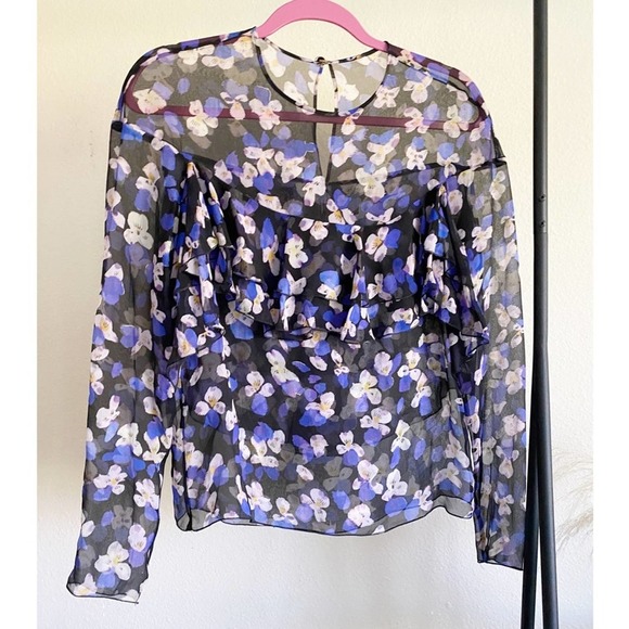 Philosophy Lorenzo Di Lorenzo Serafini Silk Floral Tiered Top Size 4 - Picture 7 of 16